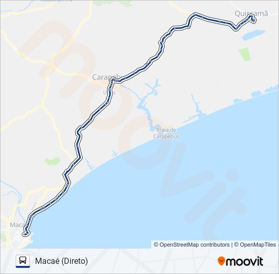 Mapa de N230 de autobús