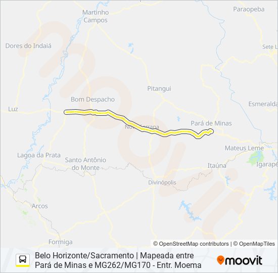 Mapa de GONTIJO 1037 de autobús