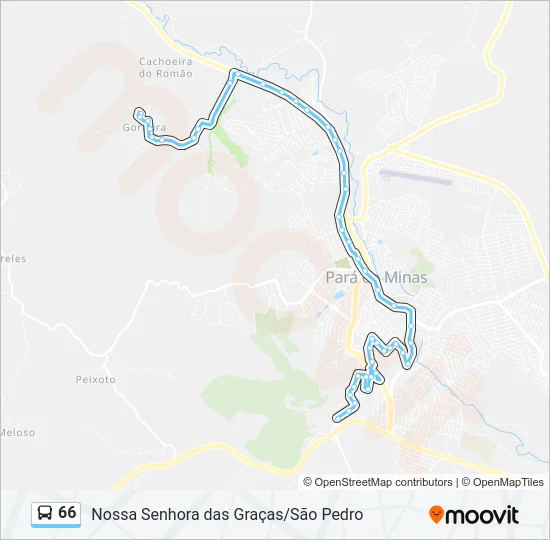 66 Bus Line Map