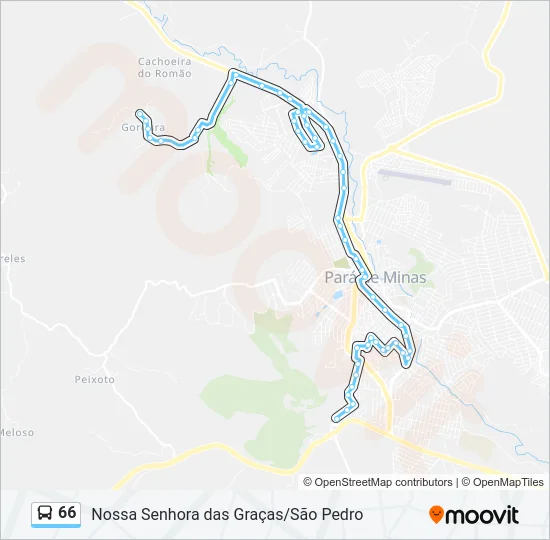 66 Bus Line Map