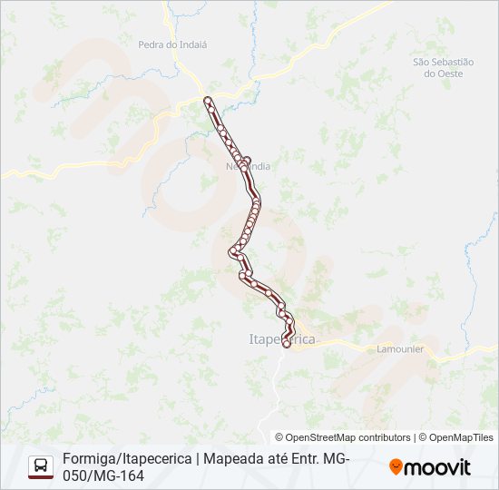 Mapa de R.N. 3783.2 de autobús