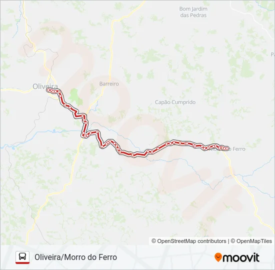 MORRO DO FERRO Bus Line Map