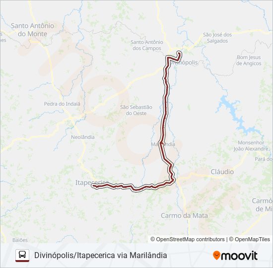 Mapa de R.N. 3700 de autobús