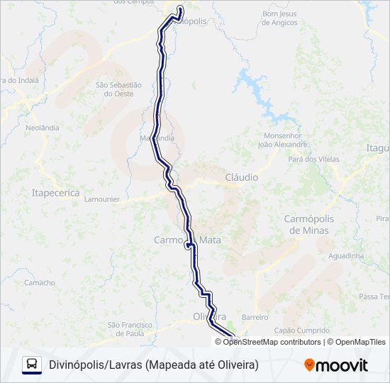 Mapa da linha SÃO CRISTÓVÃO 3203 de ônibus