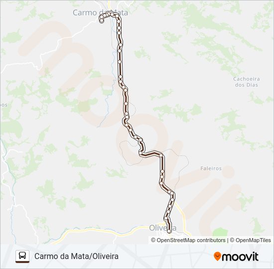 Mapa da linha SARITUR 3787.1 de ônibus