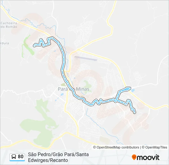 80 Bus Line Map