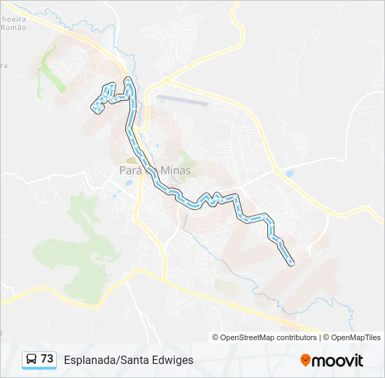 73 Bus Line Map
