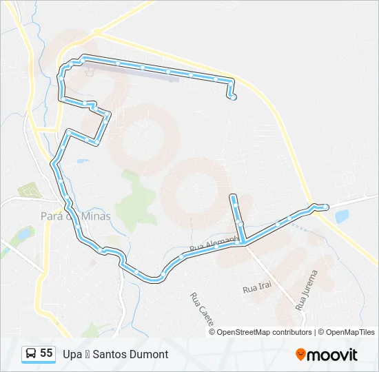 55 Bus Line Map