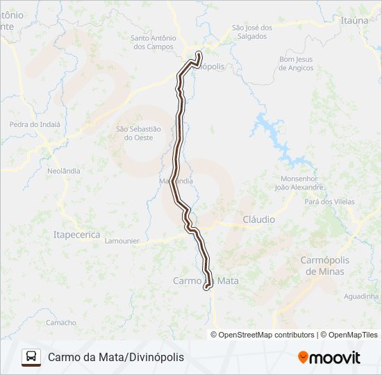 Mapa de SARITUR 3680 de autobús