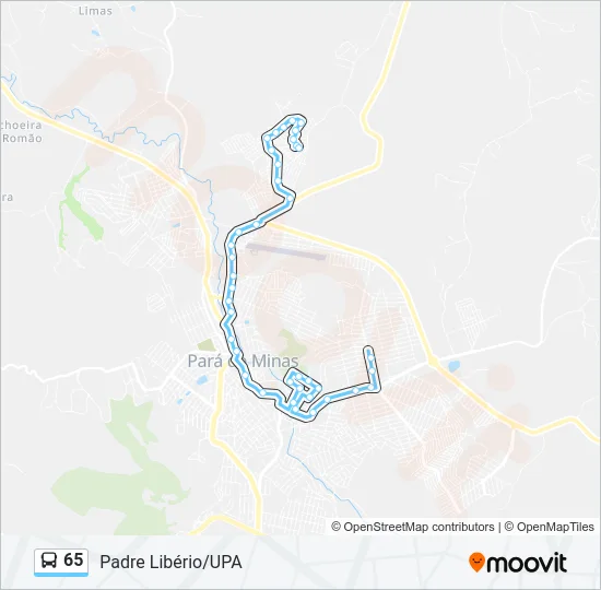 65 Bus Line Map