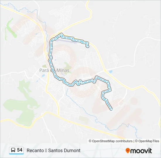 54 Bus Line Map