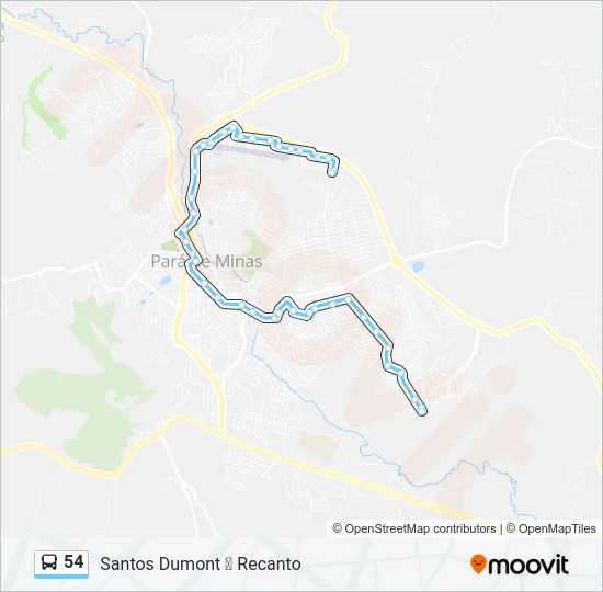 54 Bus Line Map