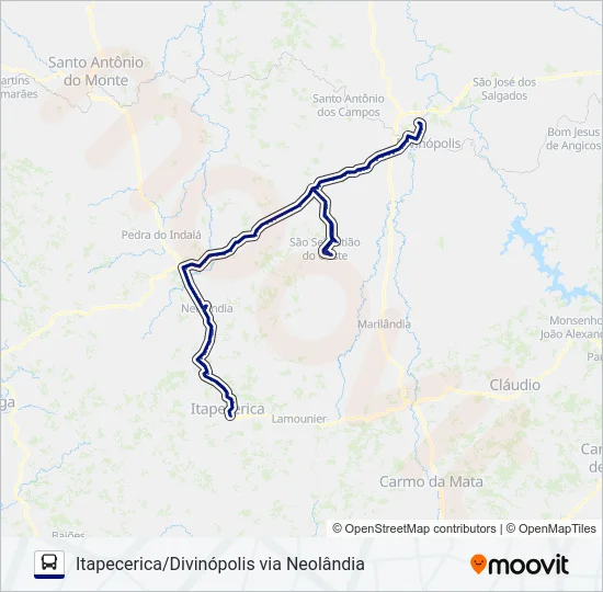 SÃO CRISTÓVÃO 3044.A Bus Line Map