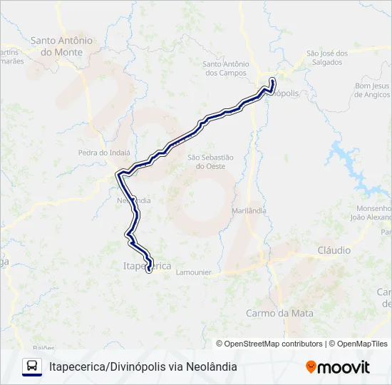 SÃO CRISTÓVÃO 3044.A Bus Line Map