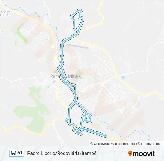 61 Bus Line Map