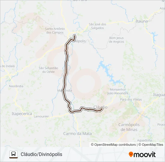 SARITUR 3837 Bus Line Map
