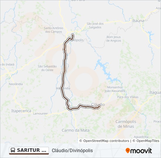 SARITUR 3837 bus Line Map