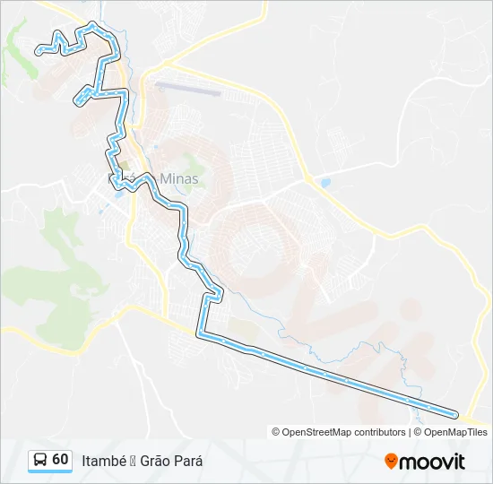 60 Bus Line Map