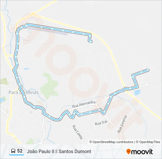 52 Bus Line Map