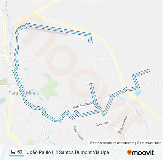 52 Bus Line Map