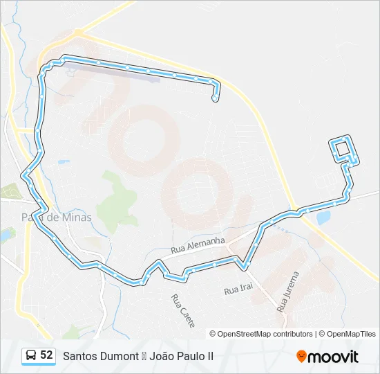 52 Bus Line Map