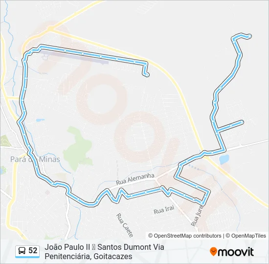 52 Bus Line Map