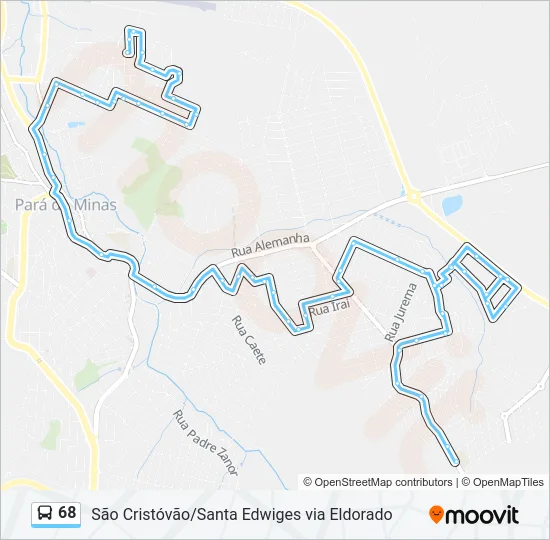 68 Bus Line Map