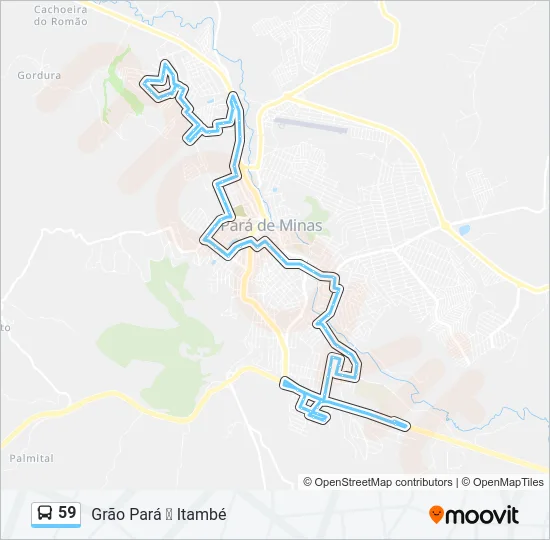 59 Bus Line Map