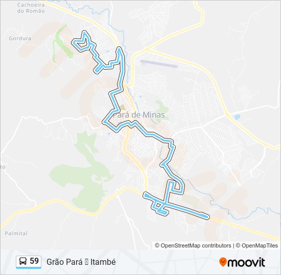 59 bus Line Map