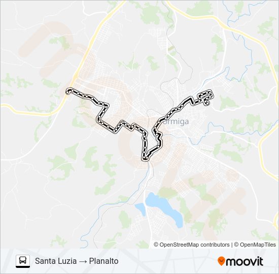 Mapa da linha  05 de ônibus