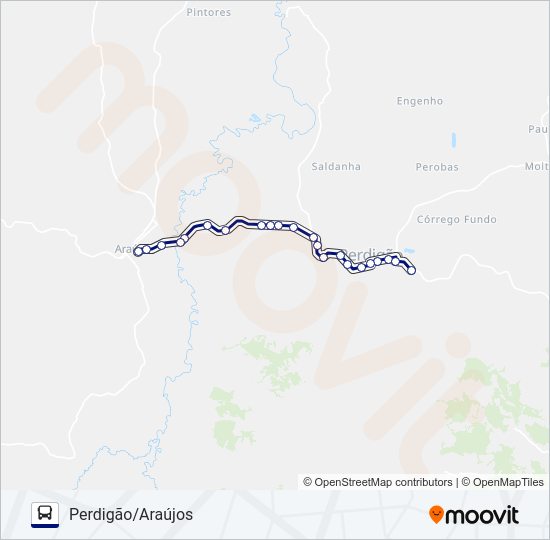 Mapa da linha SÃO CRISTÓVÃO 3795.2 de ônibus