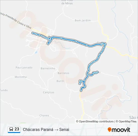 23 Bus Line Map
