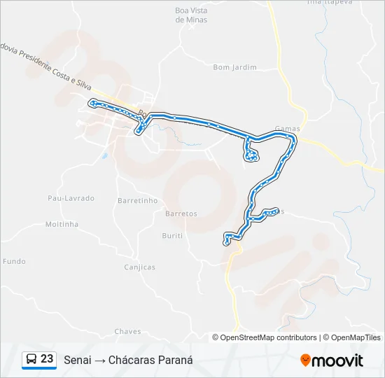 23 Bus Line Map