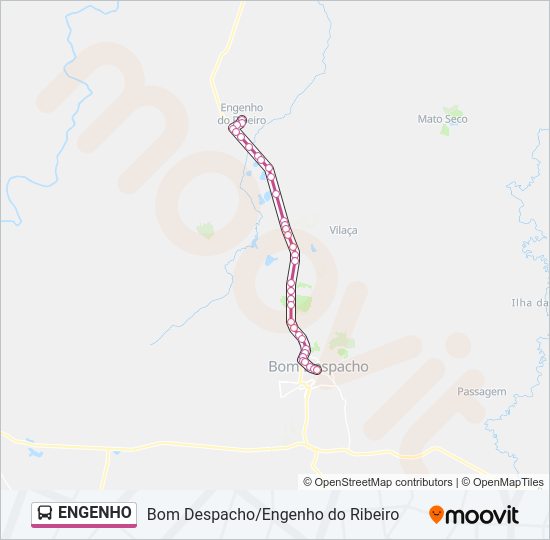 Mapa da linha ENGENHO de ônibus