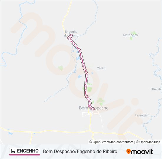 Mapa de ENGENHO de autobús