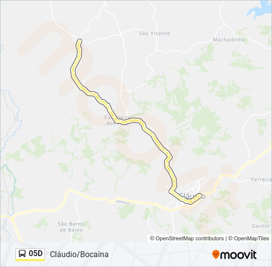 Mapa de 05D de autobús