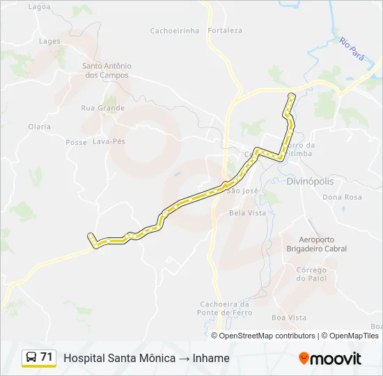 71 Bus Line Map