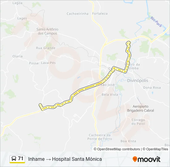 71 Bus Line Map