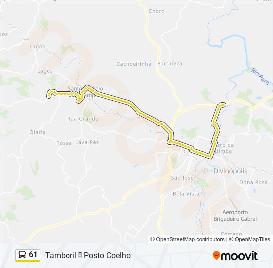 Mapa de 61 de autobús