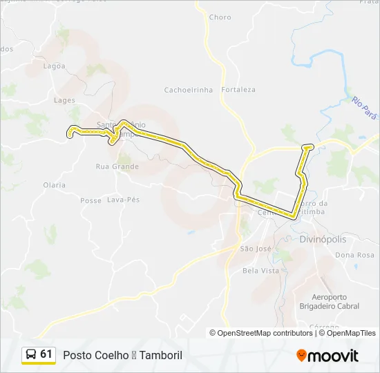 61 Bus Line Map