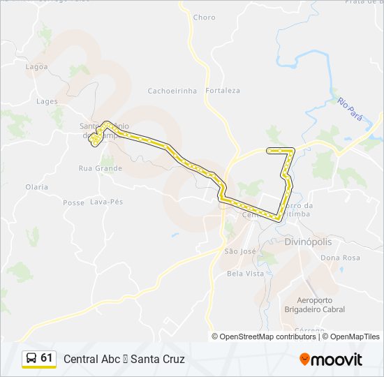 Mapa de 61 de autobús