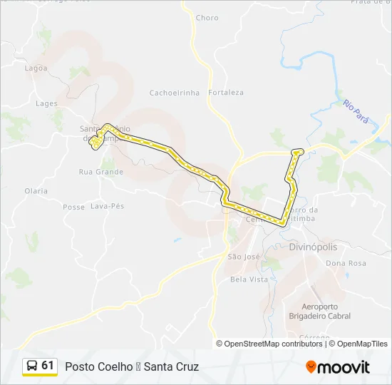 61 Bus Line Map