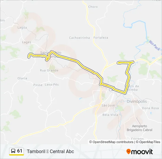61 Bus Line Map