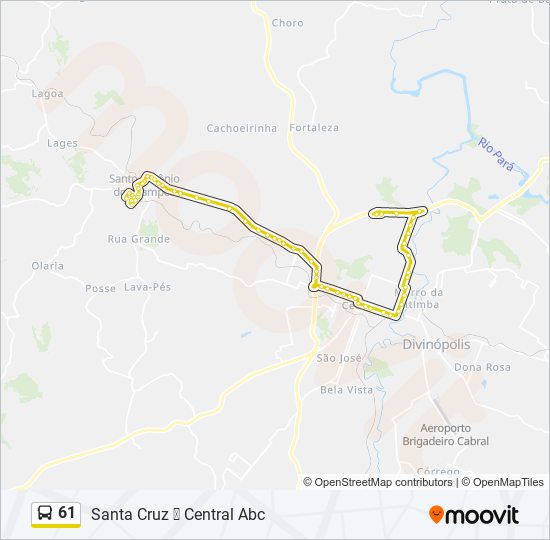 61 bus Line Map