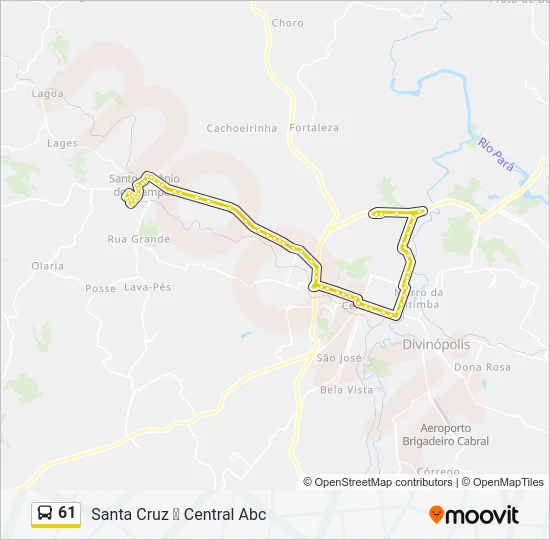 61 Bus Line Map
