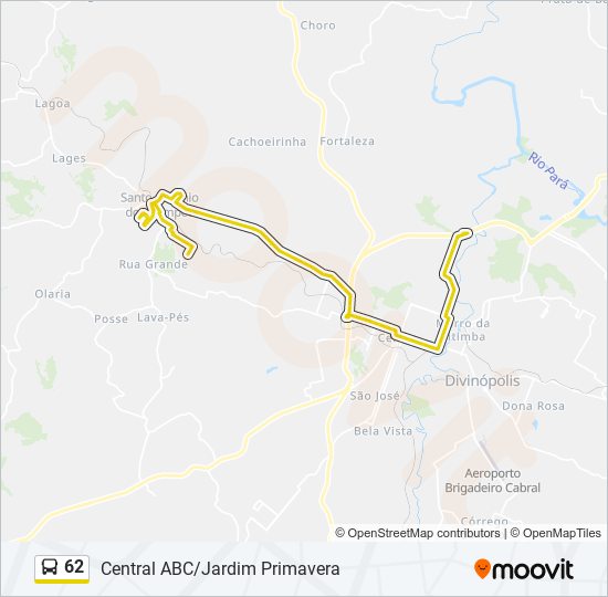 62 bus Line Map