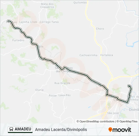 AMADEU Bus Line Map