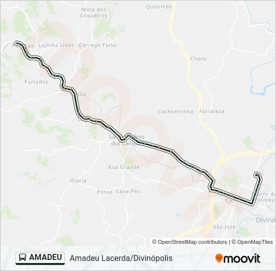 AMADEU Bus Line Map