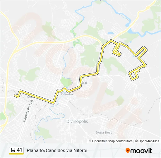 41 Bus Line Map