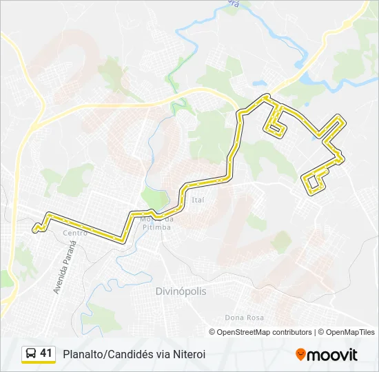 41 Bus Line Map